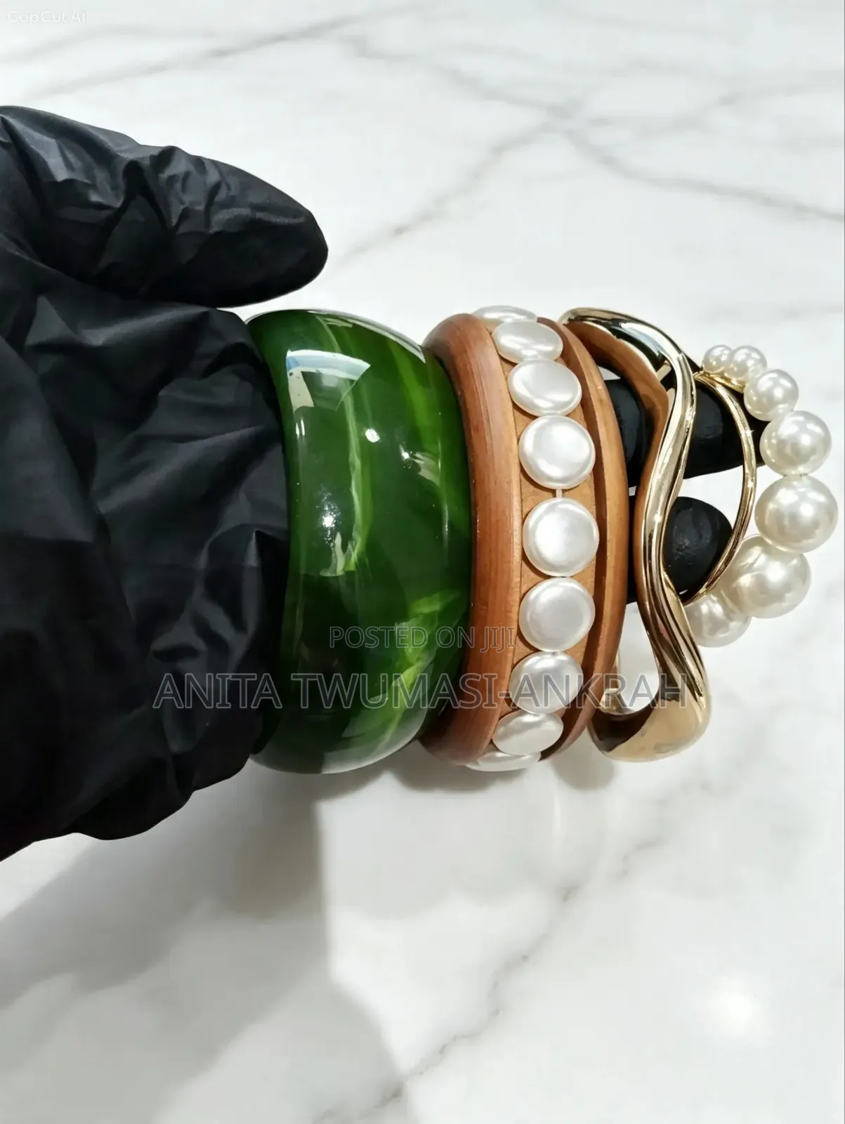 Stacked Bangle and Statement Earrings Set