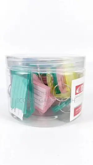 24pcs Colorful Key Tags With Label