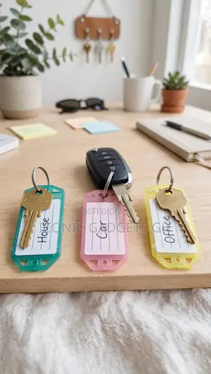 24pcs Colorful Key Tags With Label