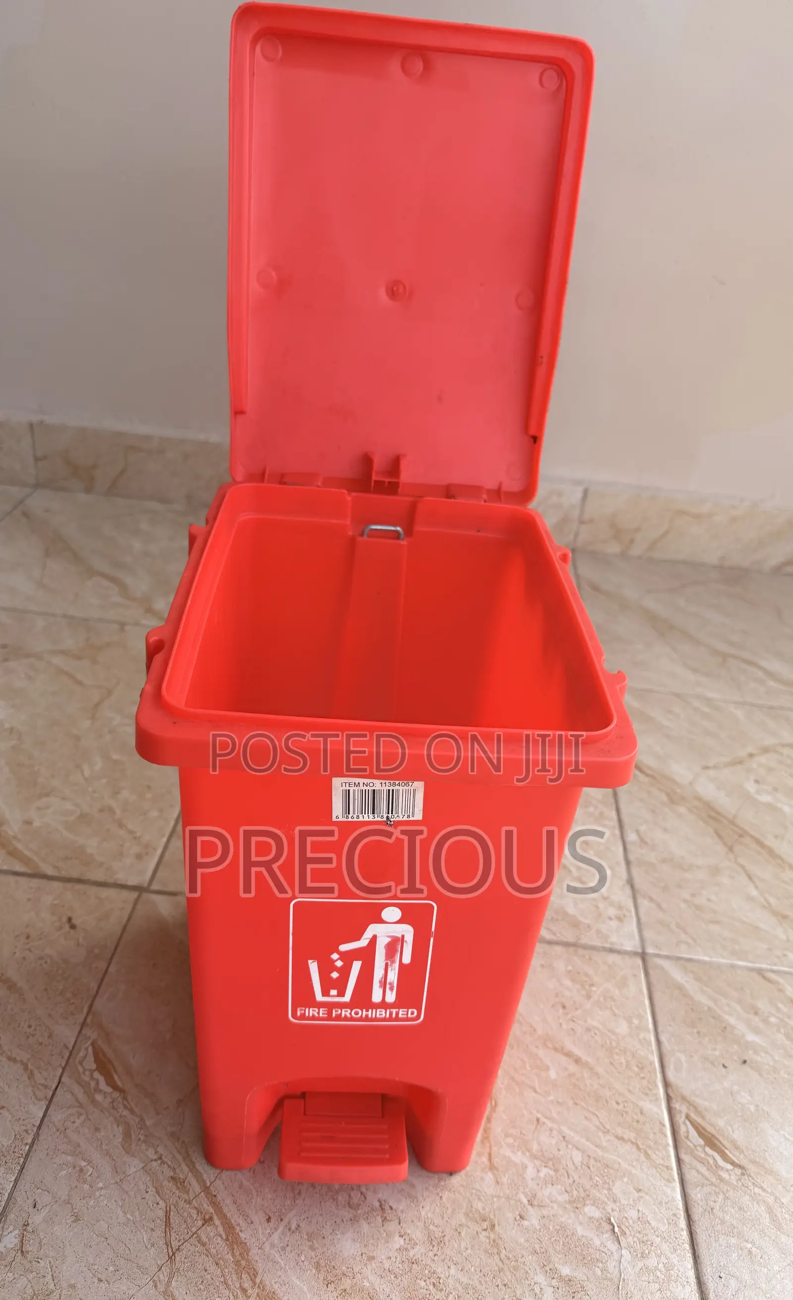 20L Plastic Pedal Waste Bin With Lid + 2 FREE Foot Mats