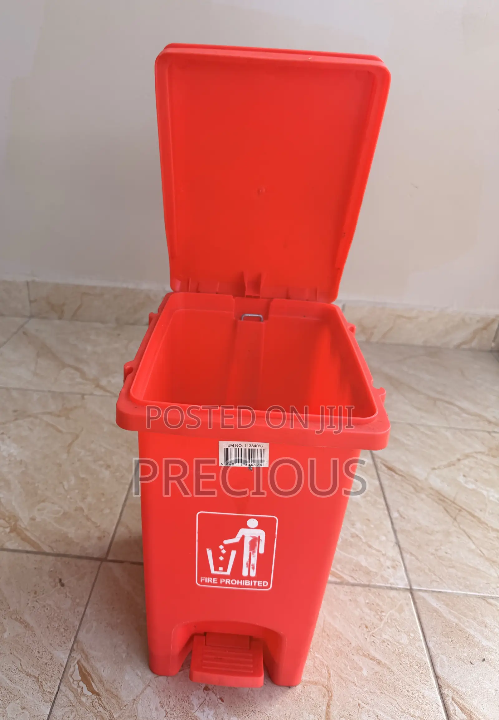 20L Plastic Pedal Waste Bin With Lid + 2 FREE Foot Mats