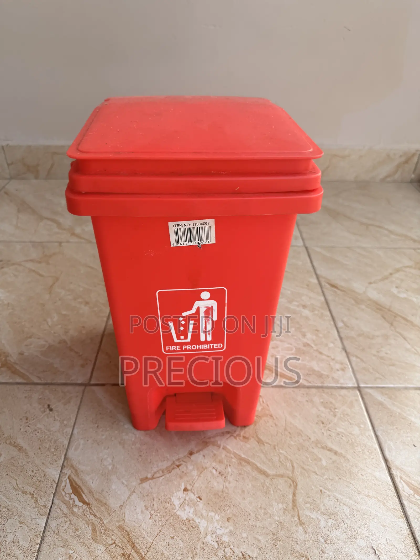 20L Plastic Pedal Waste Bin With Lid + 2 FREE Foot Mats