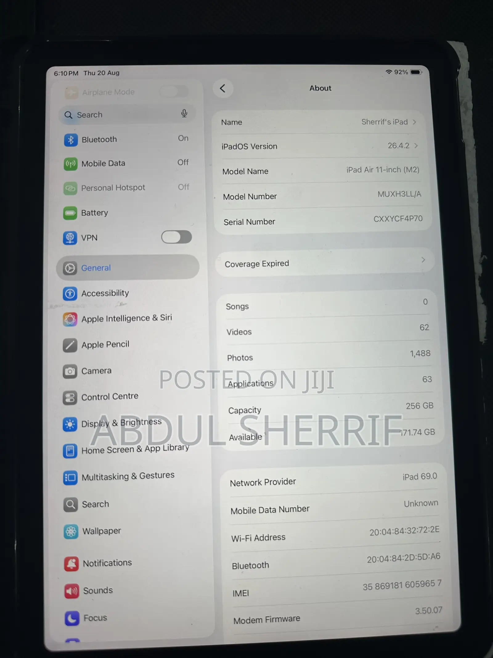 Apple iPad Air 11 (2024) 256 GB Gray
