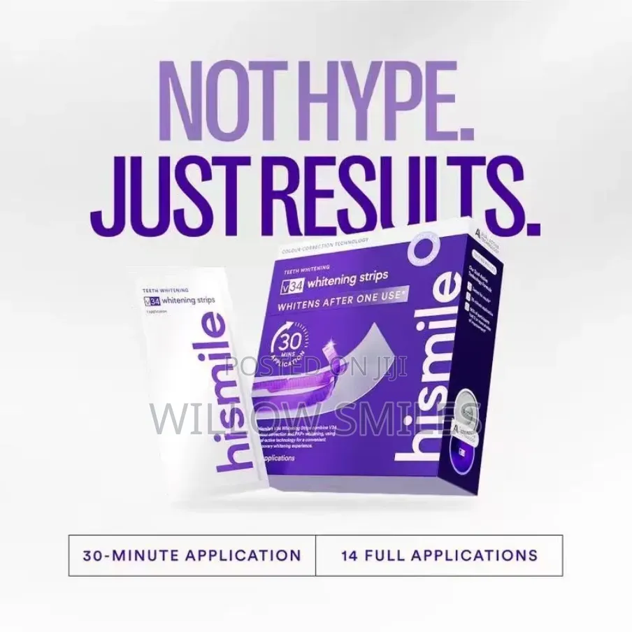 Hismile V34 Purple Teeth Whitening Stripes 14pcs/Box