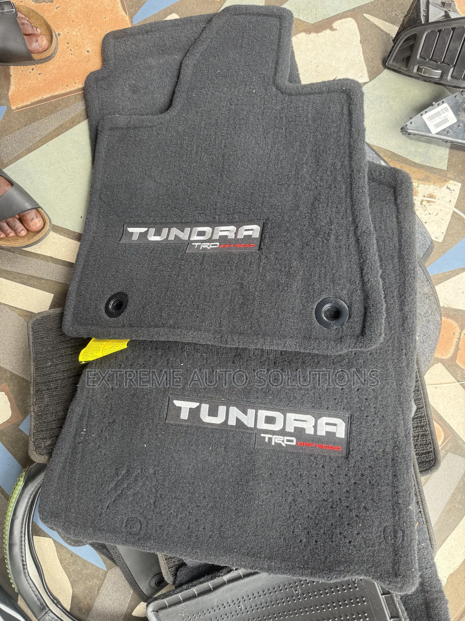 Complete Toyota Tundra D-Cab 2015-2020 Black TRD Pro Carpet Mats