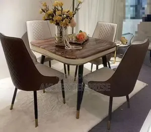 4 Chair Marble Dinning Table Set