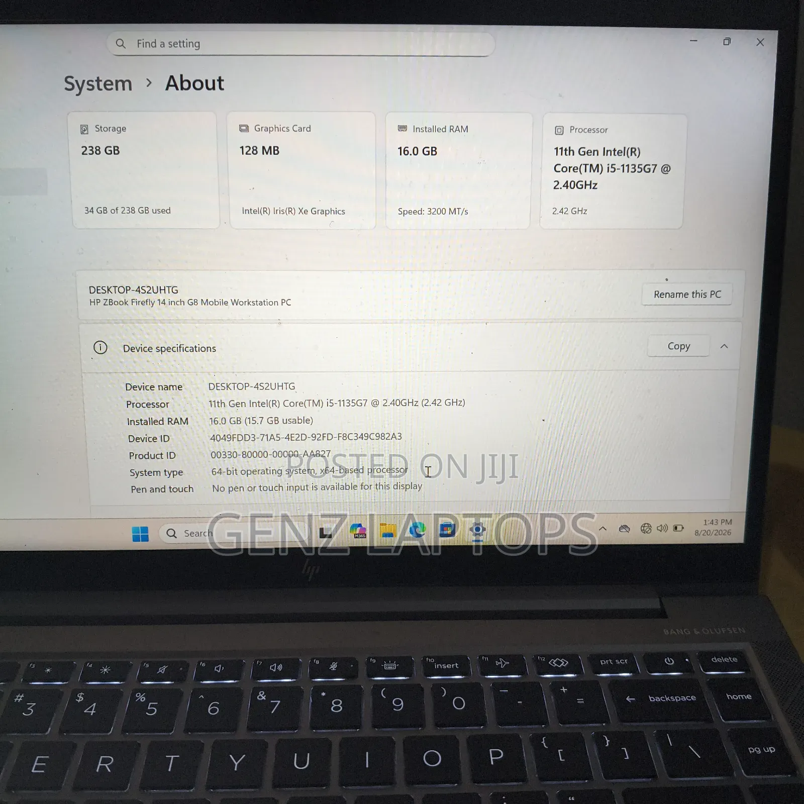 Laptop HP ZBook Firefly G8 16GB Intel Core i5 SSD 256GB
