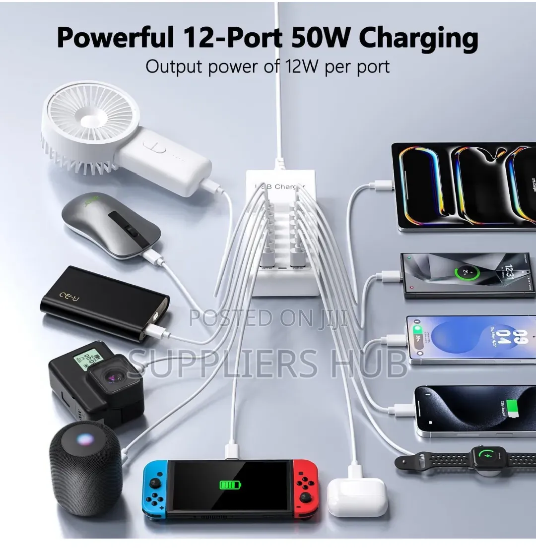 12port 50watts USB Charging Station
