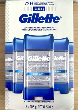 Gillette Deodorant 5-Pack, Clear Gel, Cool Wave