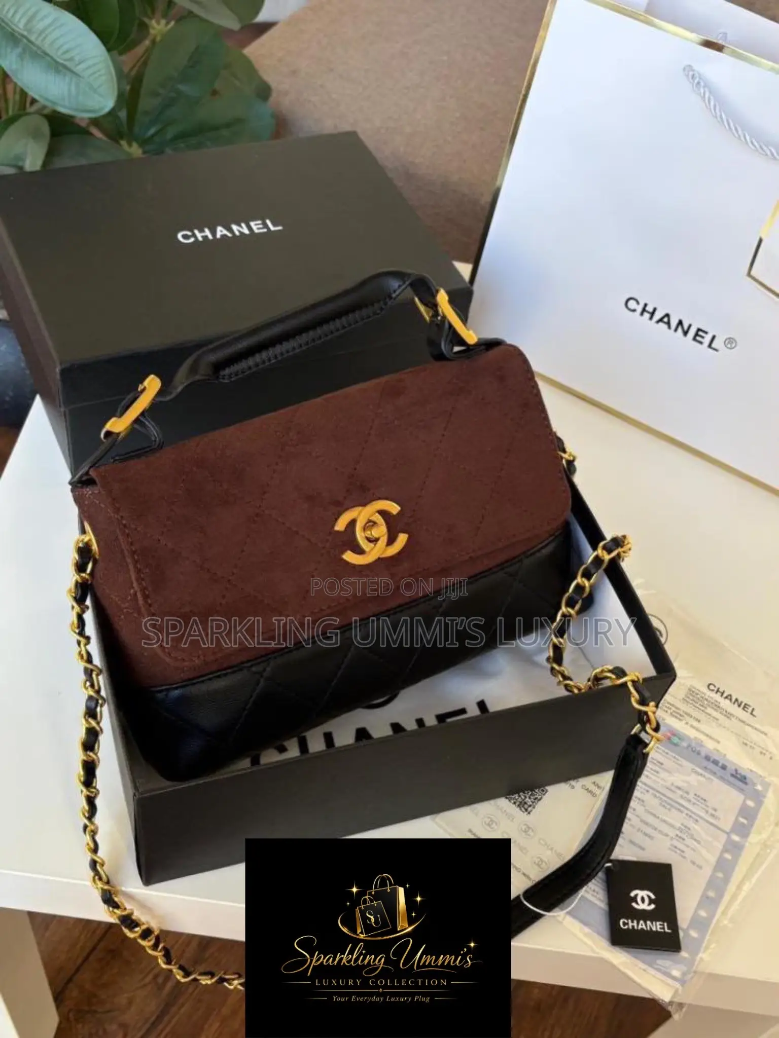 Premium Quality Chanel Coco Base Top Handle Flap Bag.