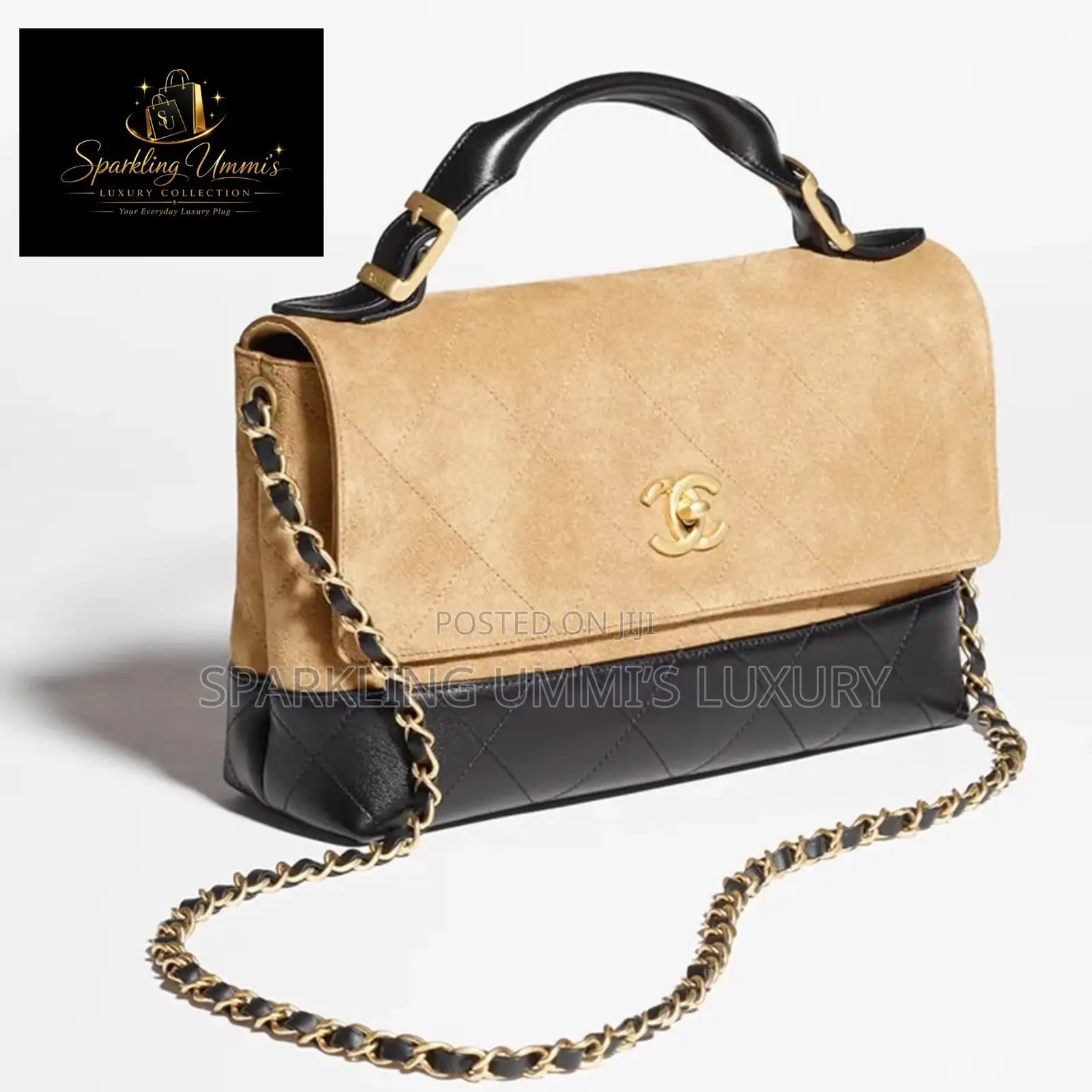 Premium Quality Chanel Coco Base Top Handle Flap Bag.