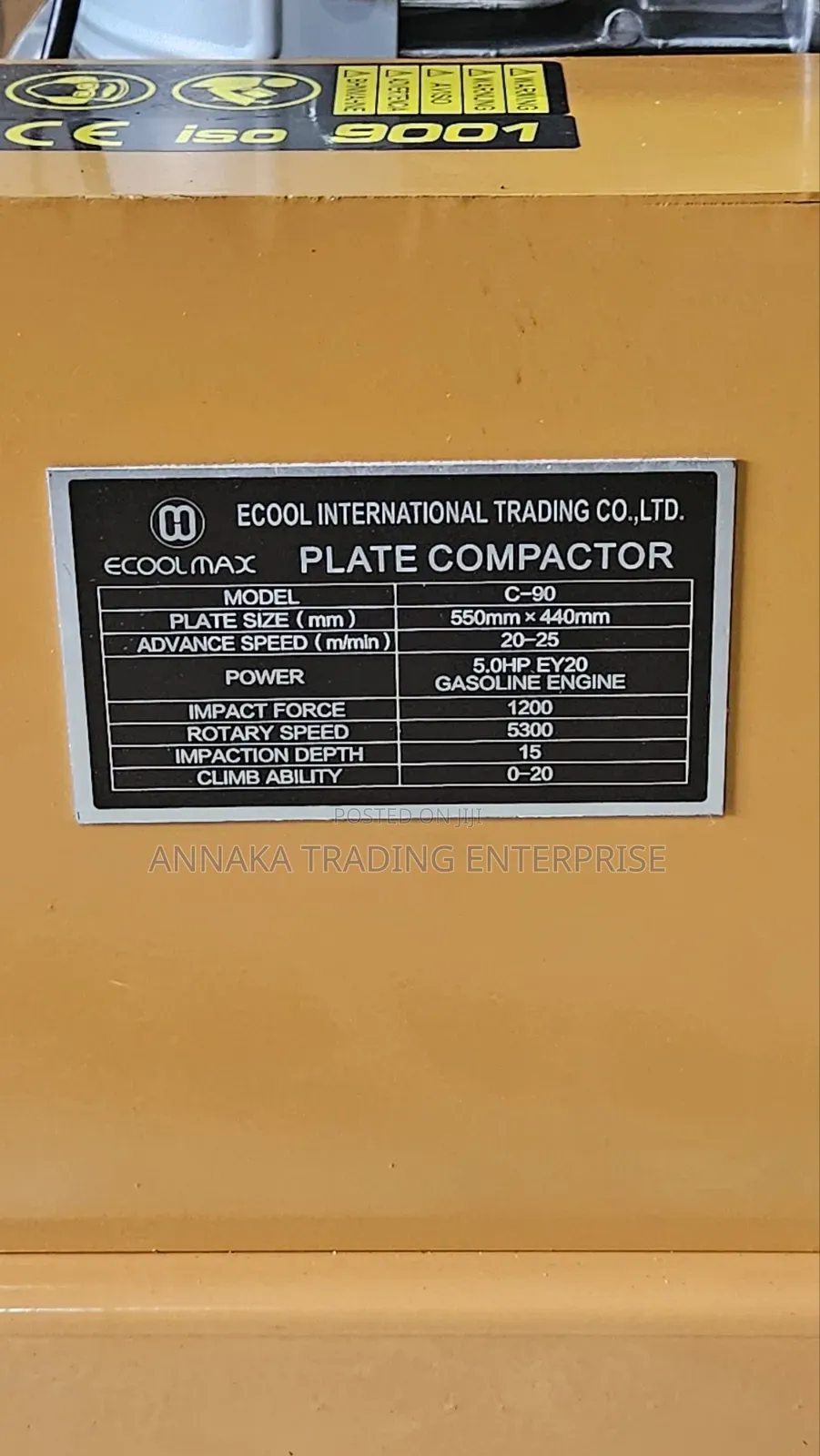 Ecoolmax Plate Compactor