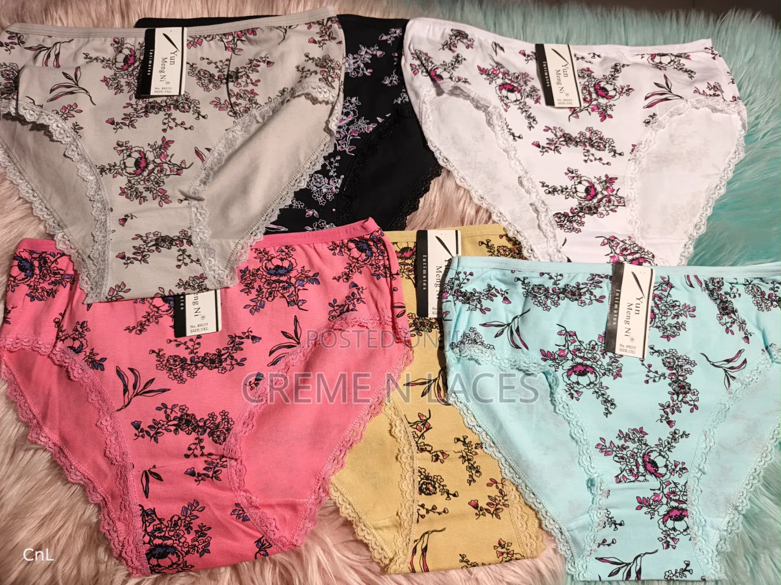 3xl Women's Cotton Panties (6 Pieces Mixed)