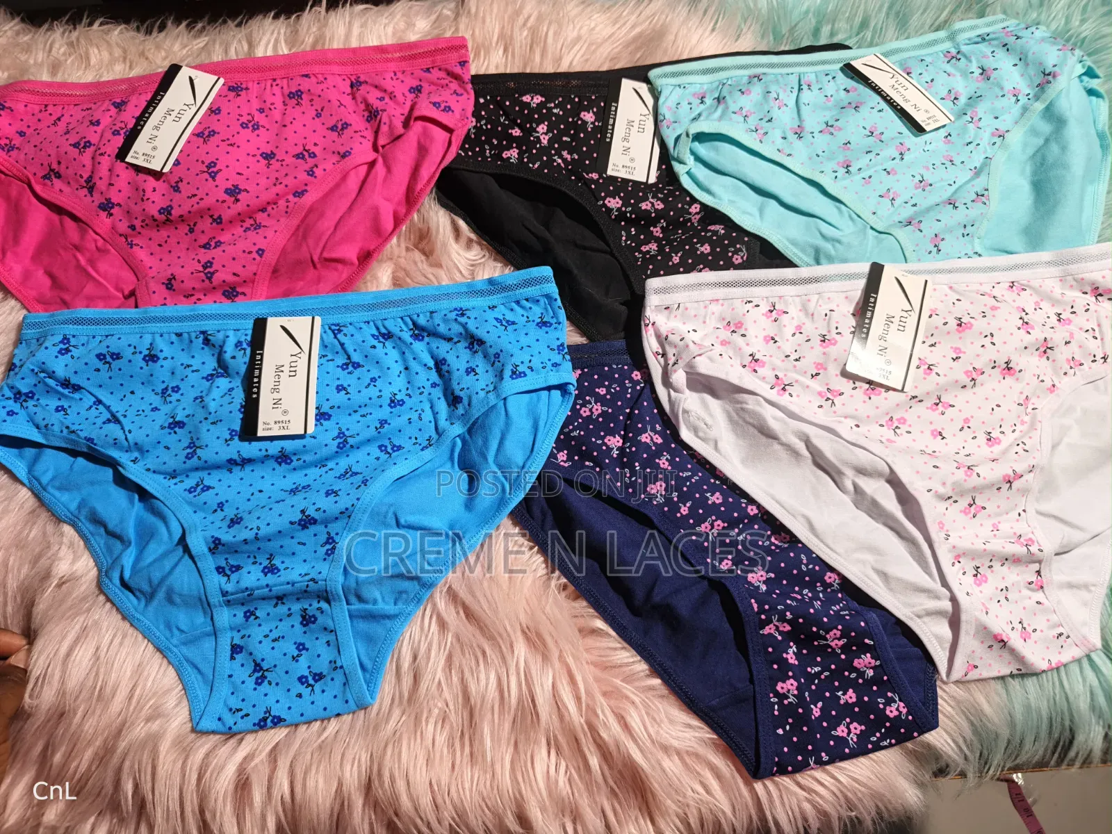 3xl Women's Cotton Panties (6 Pieces Mixed)