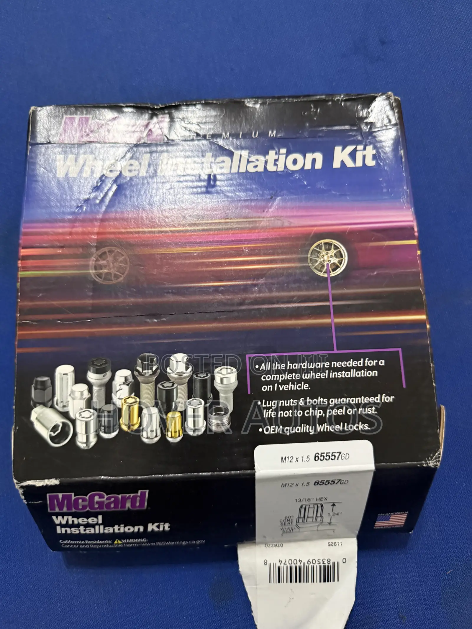 Wheel Installation Kit Gold
