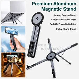 3-in-1 Magnetic Foldable Aluminum Stand for Phone, Tablet Laptop