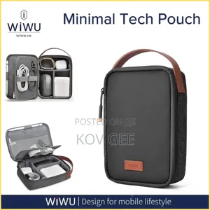 WiWU Travel Electronic Organizer Case Leather Portable Bag