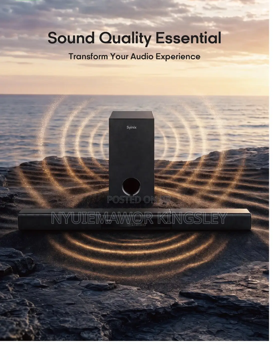 Syinix Sound Bar , 2.1 Channel With Massive Base
