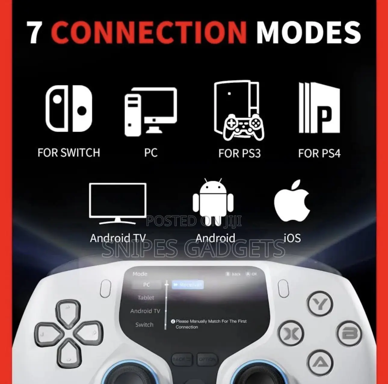 NBCP Wolf-V6 Wireless Ps3 Controller