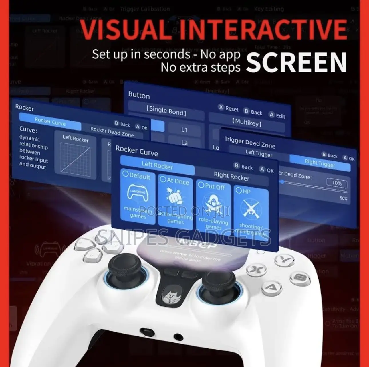 NBCP Wolf-V6 Wireless Ps3 Controller