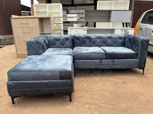 Dark Gray L Shape Sofa // Fast and Reliable in Delivery