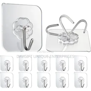 12pcs Adhesive Hooks