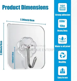 12pcs Adhesive Hooks