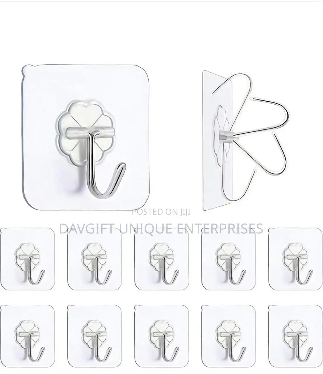 12pcs Adhesive Hooks
