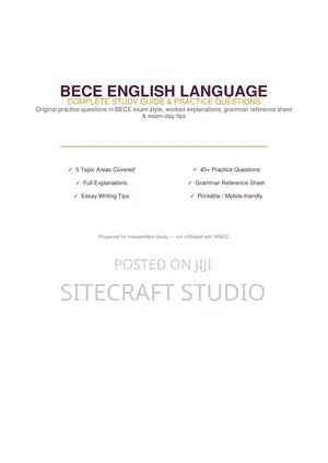 BECE 2026 Study Bundle – 4 Subjects PDF (Instant Delivery)