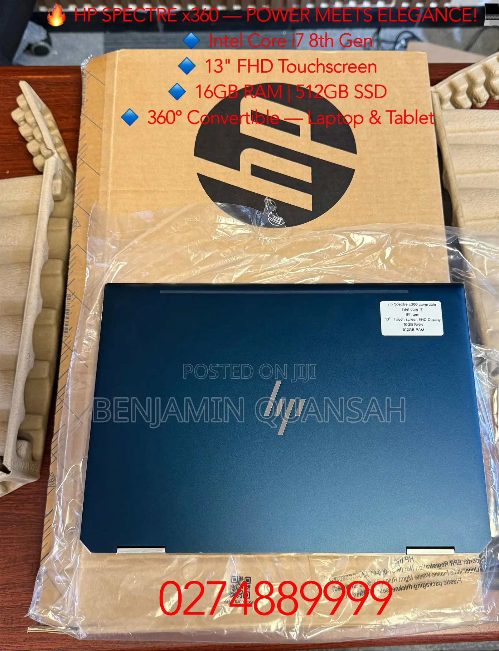 Laptop HP Spectre X360 16GB Intel Core i7 SSD 512GB