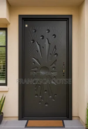 Single Black Door Available in One and Half