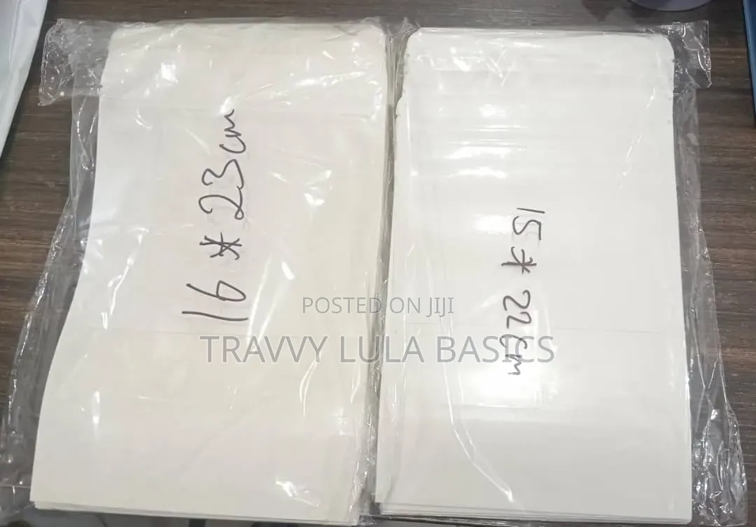 New White Craft Paper Ziplock Stand Up Pouch