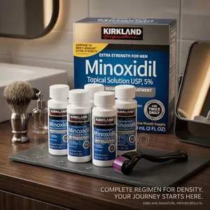 Kirkland Minoxidil Set Derma Roller (Hair Growth Pack)