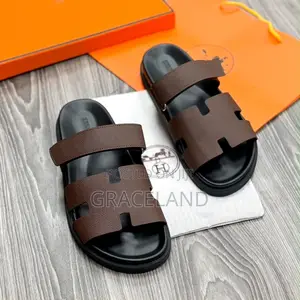 This Is Original Hermes for Men Outfit Real Pure Leather Slippers