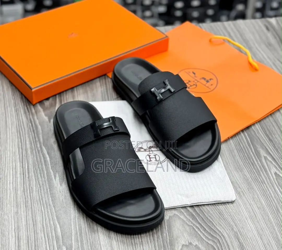 This Is Original Hermes for Men Outfit Real Pure Leather Slippers