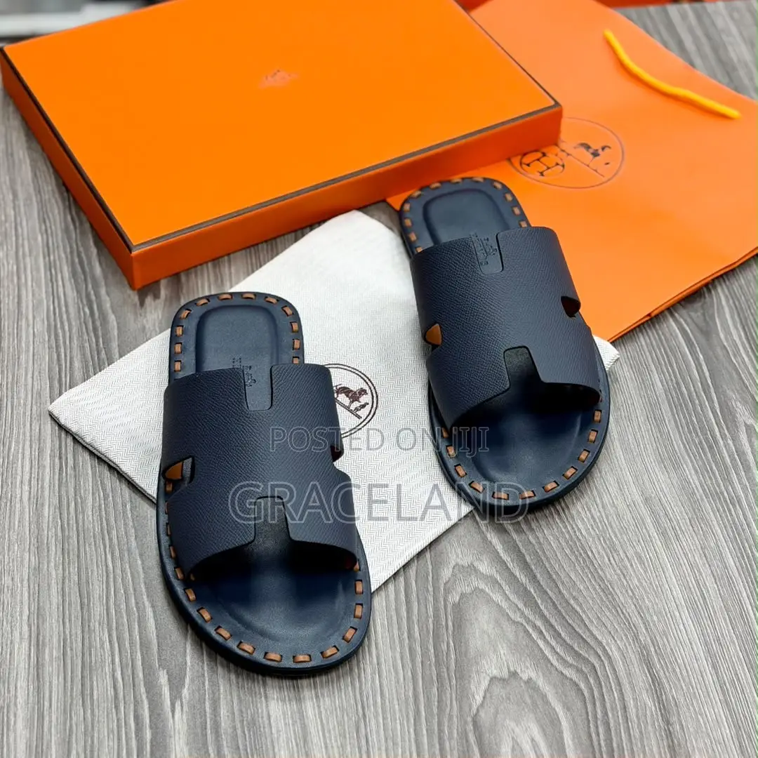 This Is Original Hermes for Men Outfit Real Pure Leather Slippers