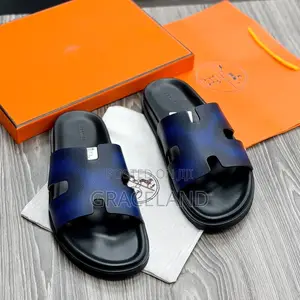 This Is Original Hermes for Men Outfit Real Pure Leather Slippers