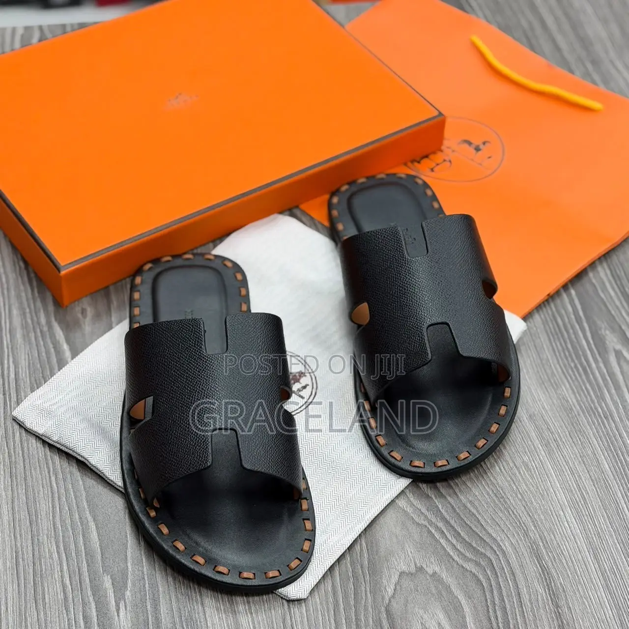 This Is Original Hermes for Men Outfit Real Pure Leather Slippers