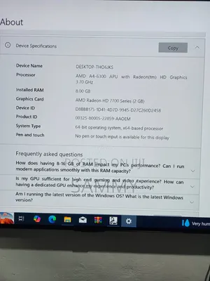 Desktop Computer 8GB AMD A4 HDD 1T