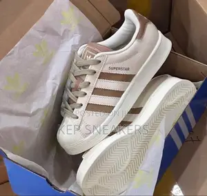 Adidas Superstar II White and Bronze-Brown