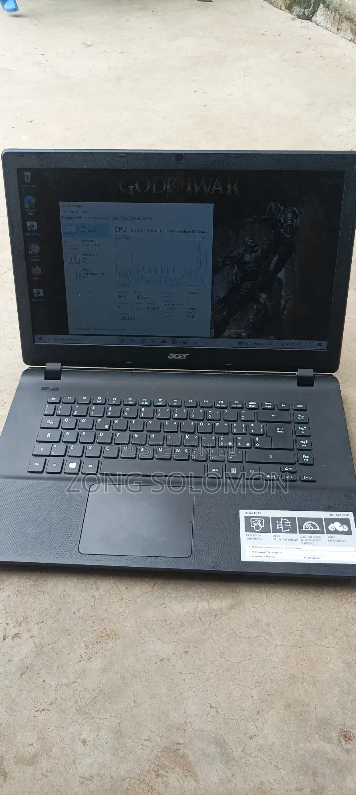 Laptop Acer Aspire ES1-522 4GB AMD HDD 500GB