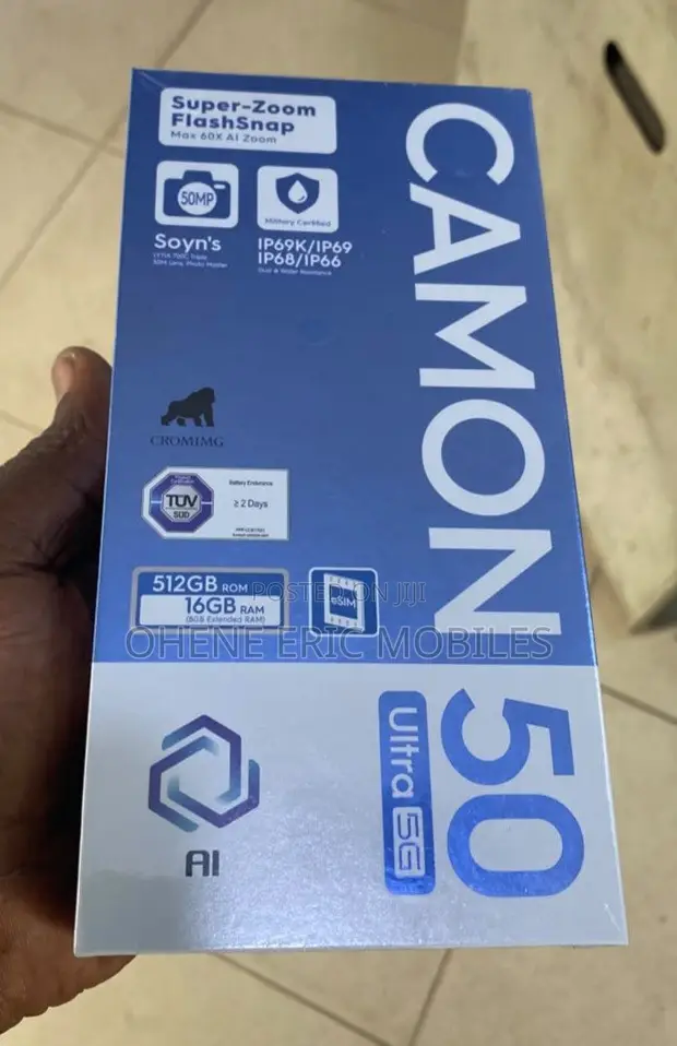 New Tecno Camon 50 Ultra 512 GB Black
