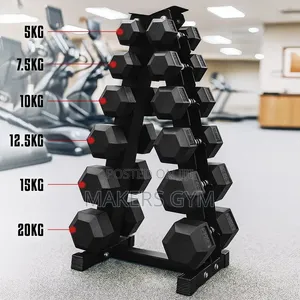 5kg–20kg Dumbbell Set With Rack Hex Dumbbell