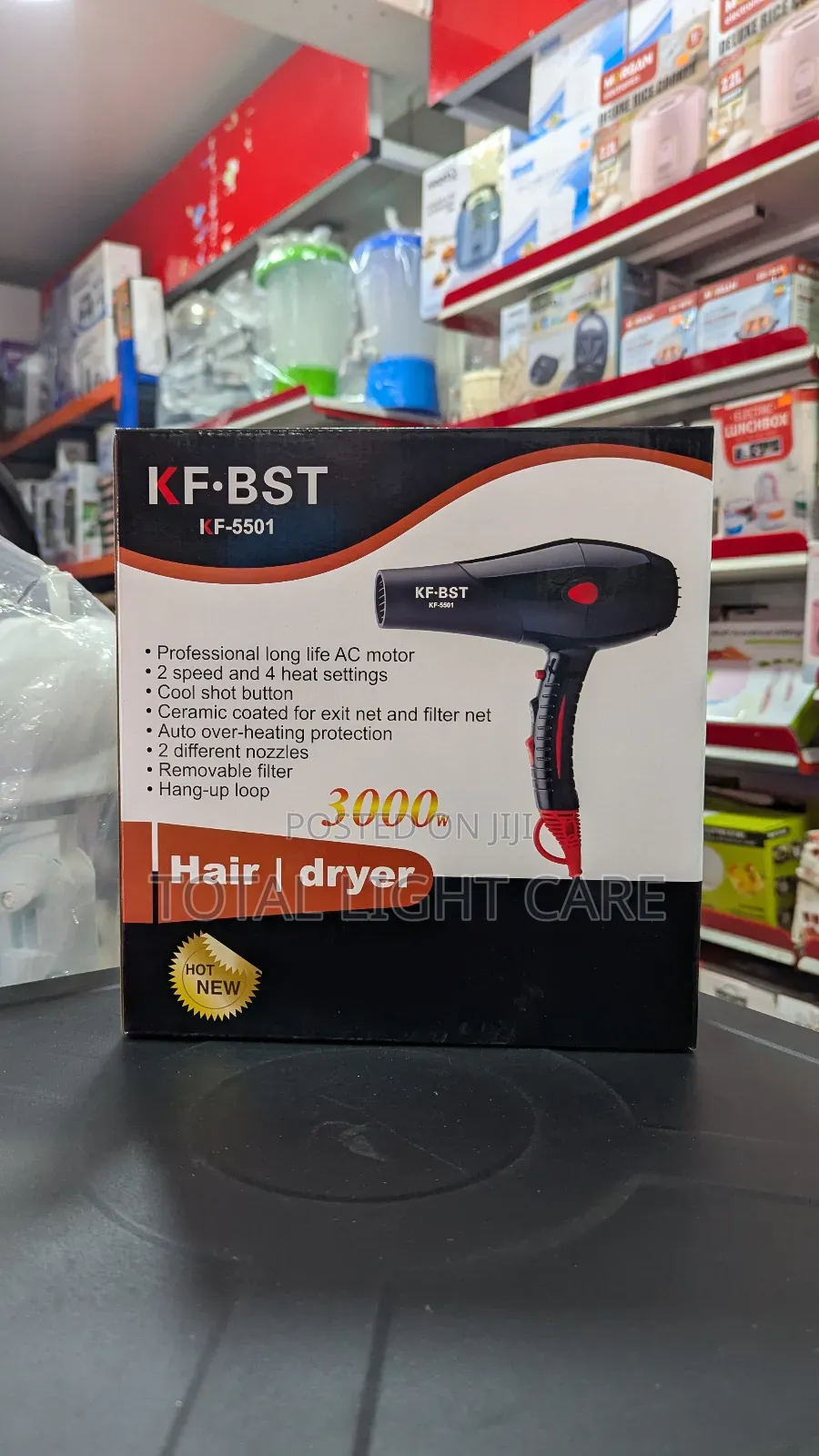 Hair Dryer 3000W With Comb and Nozzles