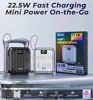 Mini Power Bank- 22.5W Fast Charging-10000mAh Capacity-Airplane Safe