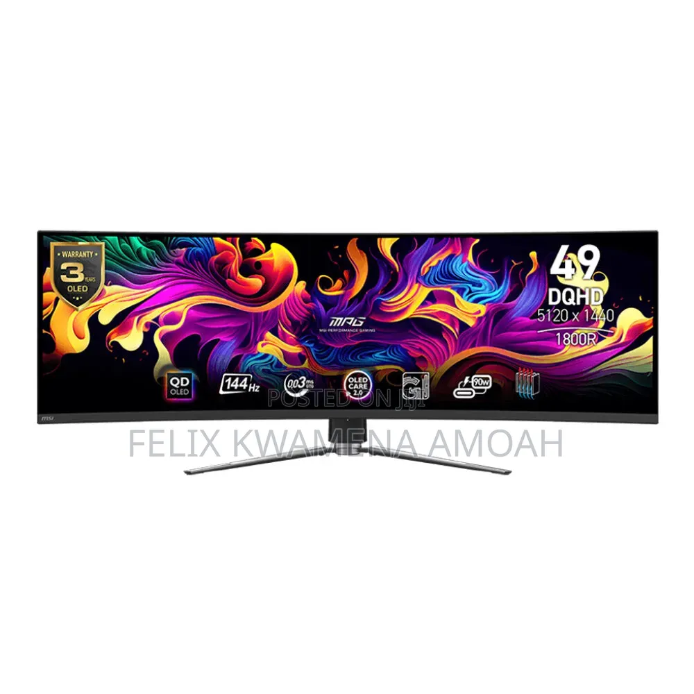 Msi Gaming Monitor QD-OLED, 49 Curved OLED Gaming Monitor 5120 X 1440