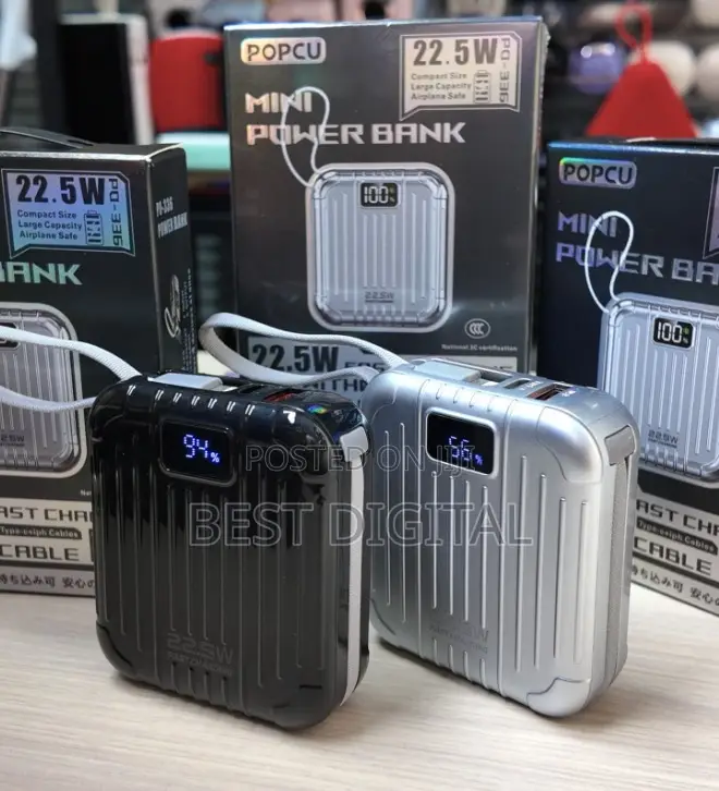 Mini Power Bank- 22.5W Fast Charging-10000mAh Capacity-Airplane Safe