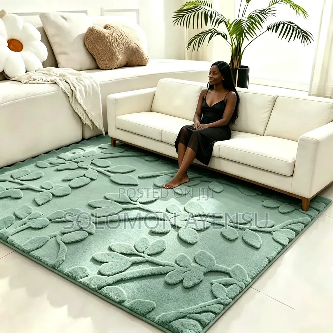 Saga Green 3d Center Carpet Available