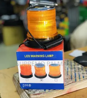 Amber LED Beacon Light 12-24v With Magnetic Base – 360- Rotating