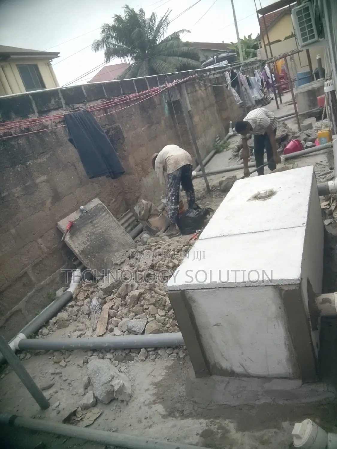 Slab for Biodigester and Plumbing